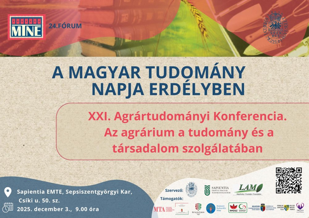  XXI. Agrártudományi Konferencia:  Az agrárium a tudomány és a társadalom szolgálatában