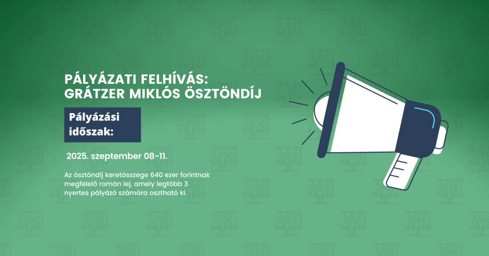 PÁLYÁZATI FELHÍVÁS GRÁTZER MIKLÓS ÖSZTÖNDÍJ ELNYERÉSÉRE