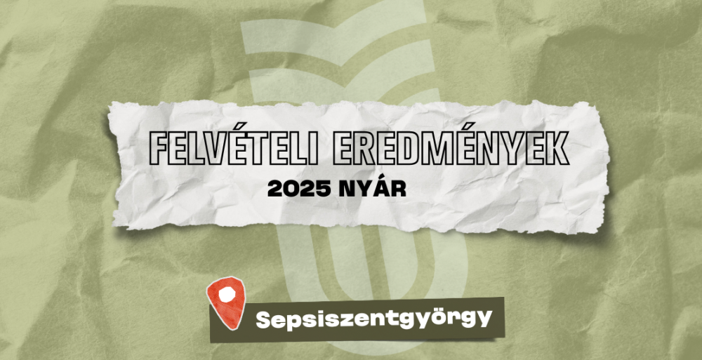 Felvételi eredmények 2025 - VÉGLEGES